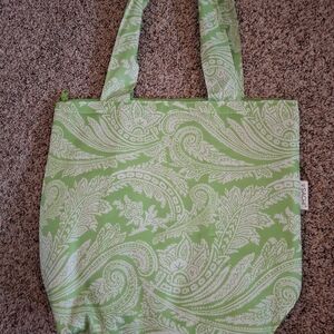 Sachi Green Paisley Tote Bag